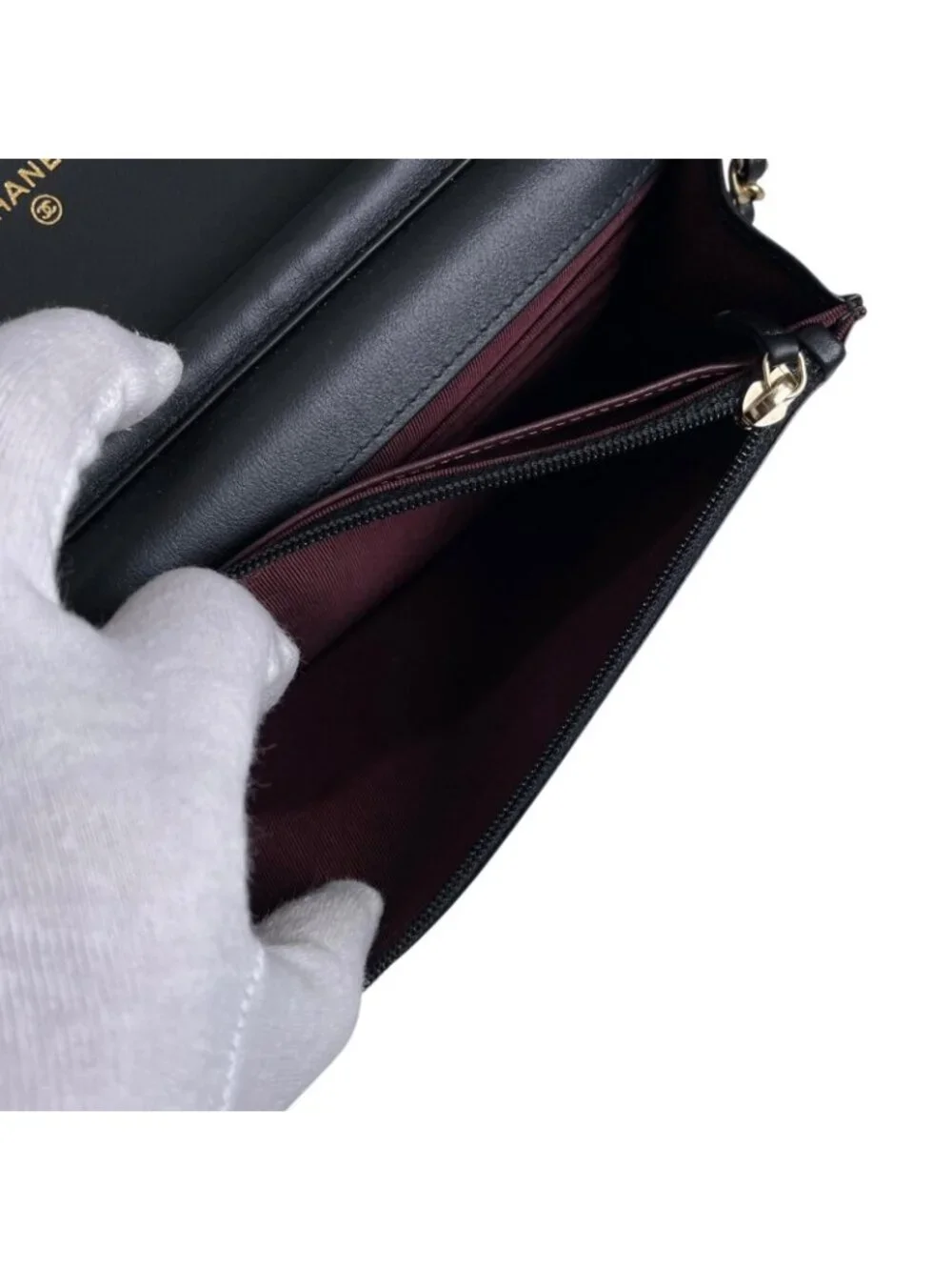 Chanel 2.55 Quilted Icon Charm Embroidery Chain Wallet Shoulder Bag Calfskin